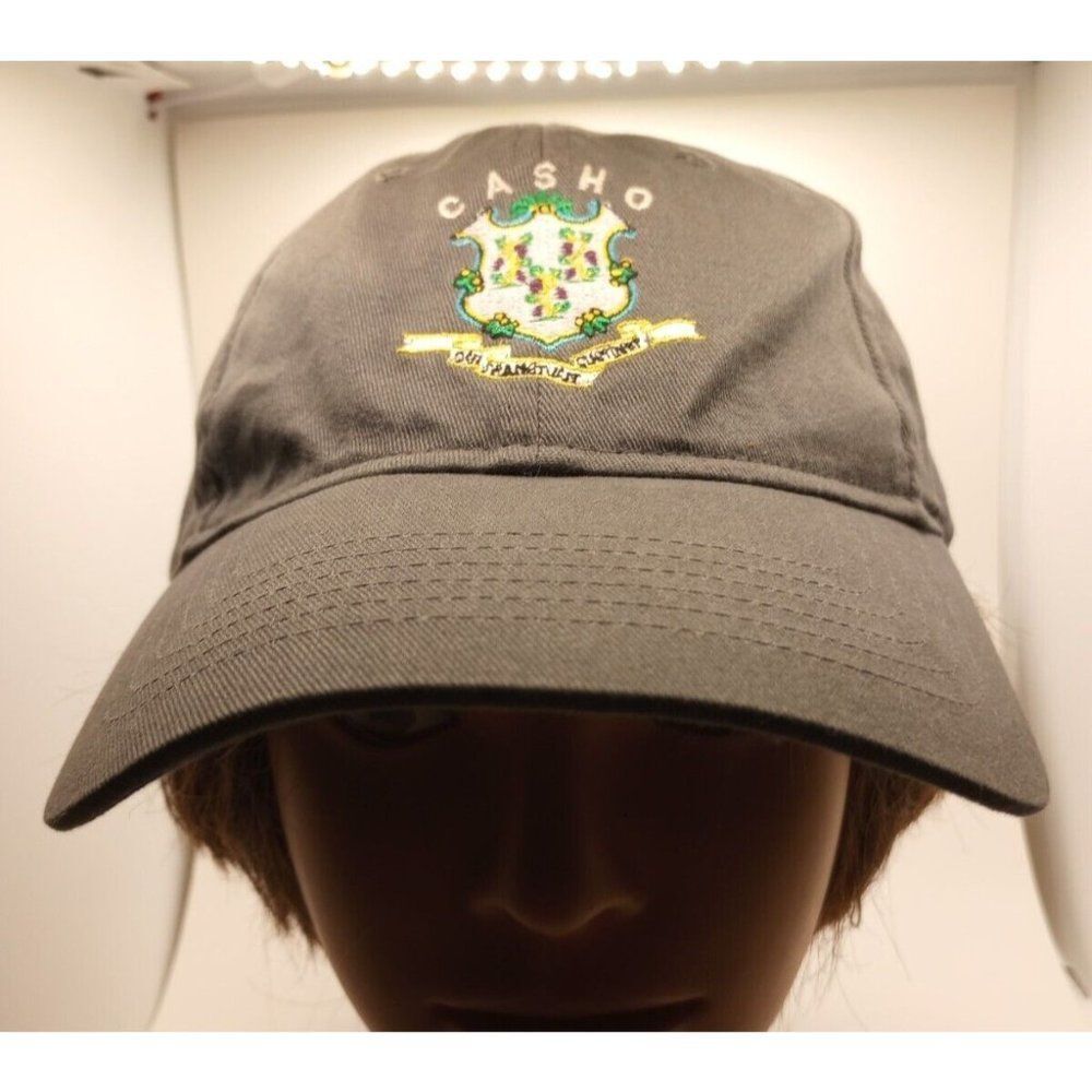 Vintage CASHO Equipment Show CT 80's Snapback Trucker Hat Cap Made in USA Blue